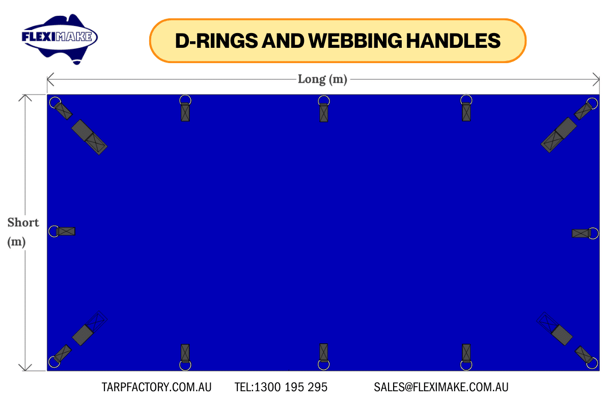 Custom 680GSM Super Heavy Duty Tarp with Rope Edge and Ripstop PVC – Navy Blue - Image 7